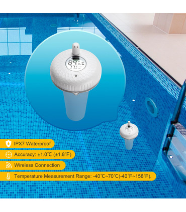 Thermomètre piscine sans fil Hot Tub Accueil Swim Spa Température