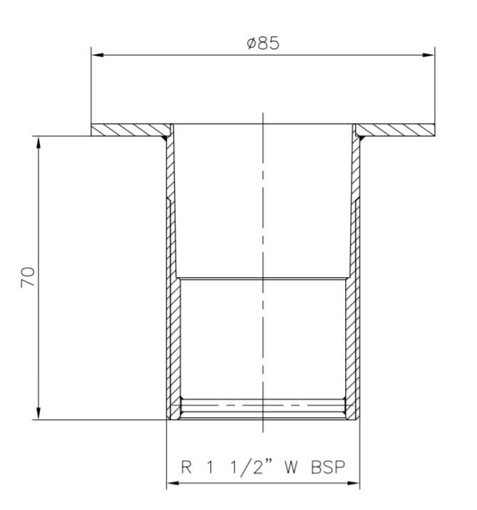 Prise balai inox dimensions