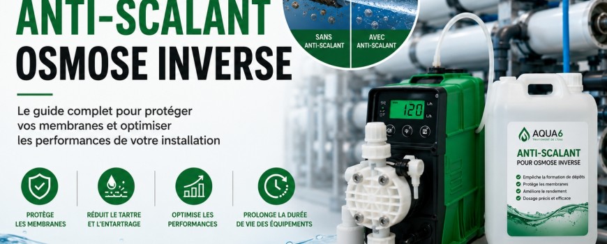 Guide complet des anti-scalants (séquestrants) pour membranes d'osmose inverse : fonctionnement, dosage et protection contre le 