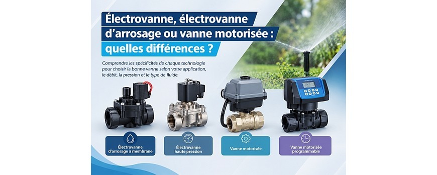 Électrovanne, électrovanne d’arrosage ou vanne motorisée : quelles différences ?
